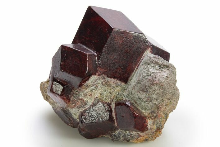 Polished Almandine Garnets in Schist - Italy #316734